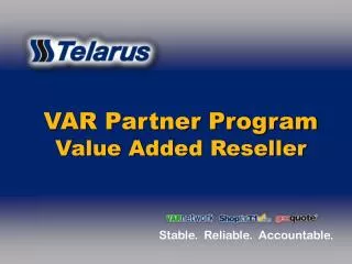 VAR Partner Program Value Added Reseller