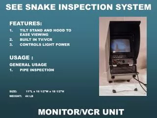 MONITOR/VCR UNIT