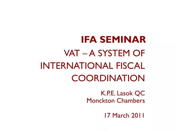 ifa seminar