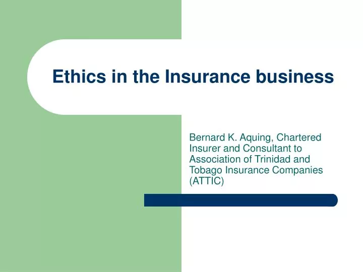 ethics in the insurance business