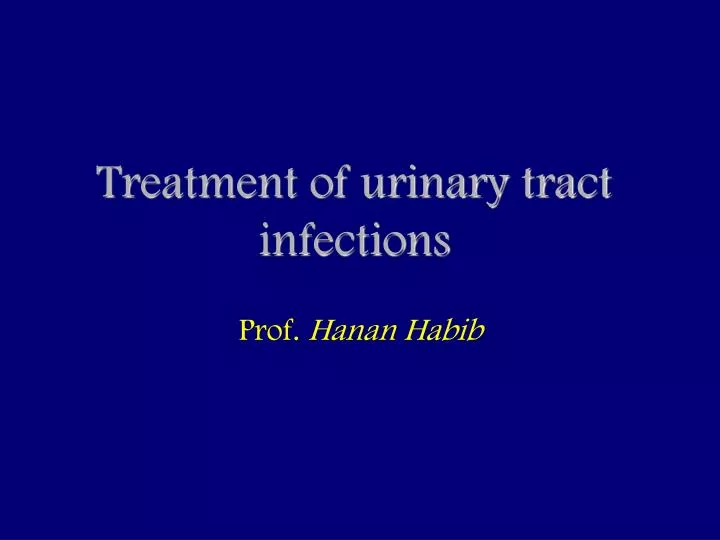 treatment of urinary tract infections