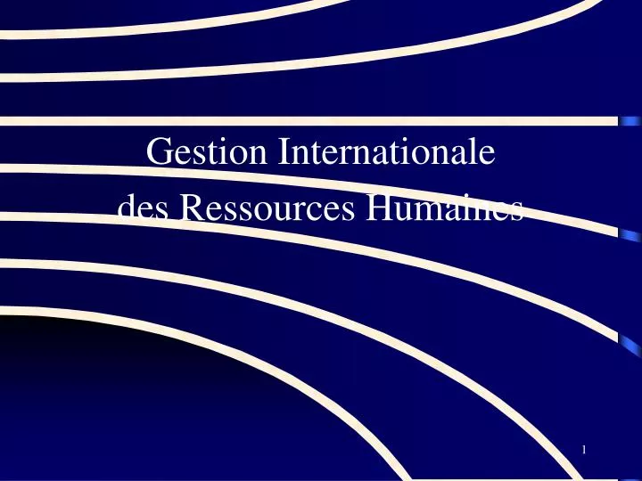 gestion internationale des ressources humaines