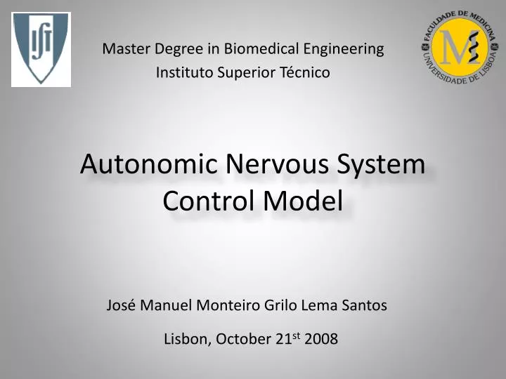 autonomic nervous system control model