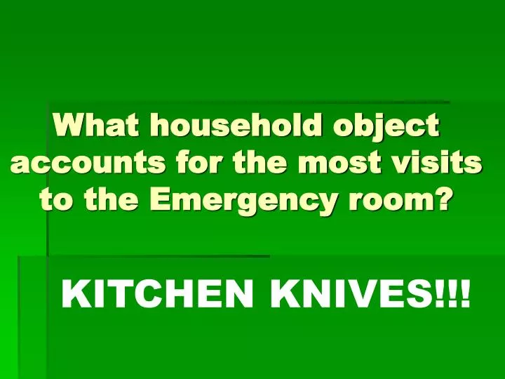 what household object accounts for the most visits to the emergency room