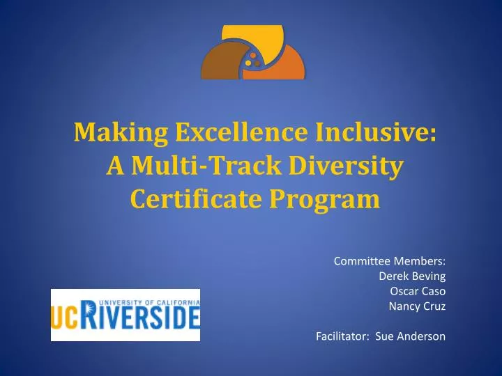 making excellence inclusive a multi track diversity certificate program