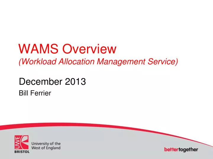wams overview workload allocation management service