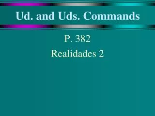 ud and uds commands