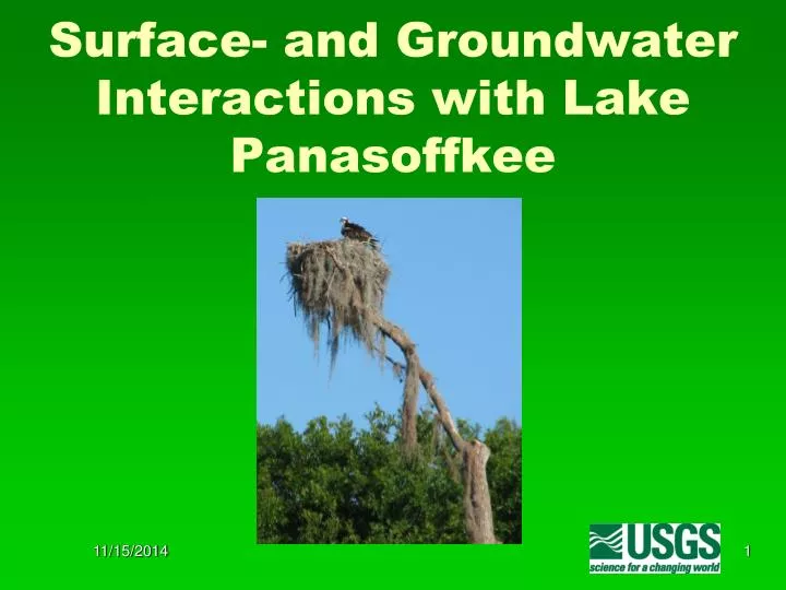 surface and groundwater interactions with lake panasoffkee