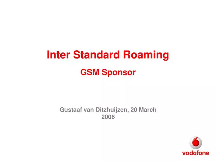 inter standard roaming gsm sponsor