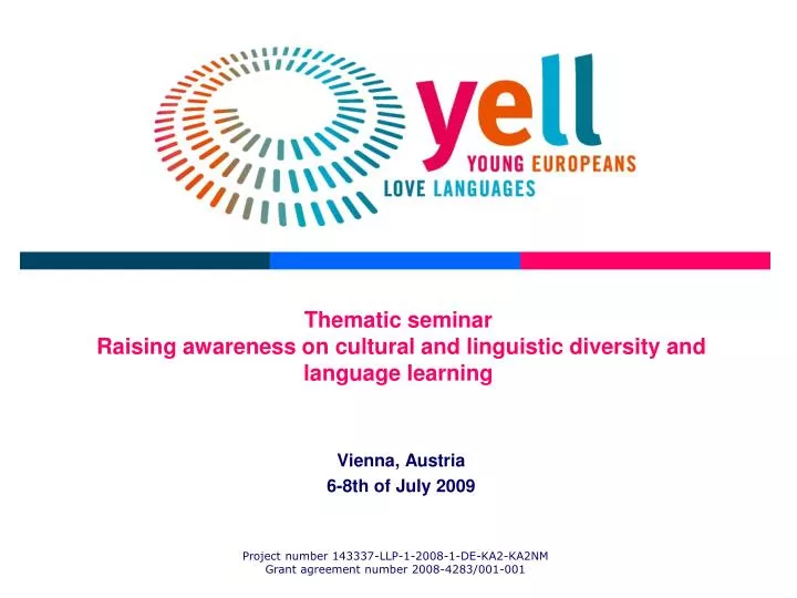 thematic seminar raising awareness on cultural and linguistic diversity and language learning