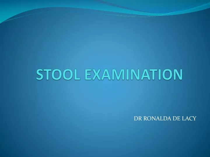 stool examination