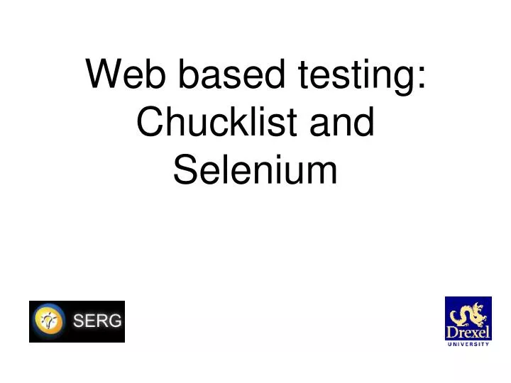 web based testing chucklist and selenium