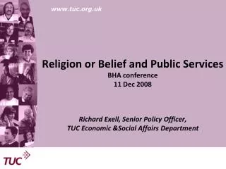 Religion or Belief and Public Services BHA conference 11 Dec 2008