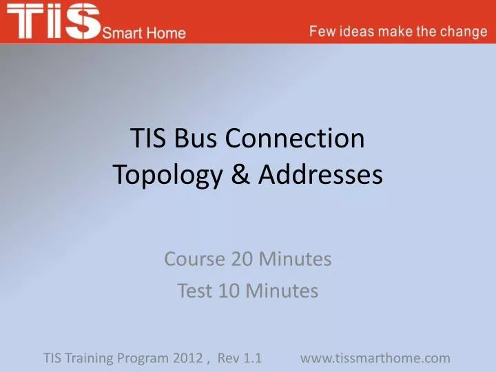 tis bus connection topology addresses