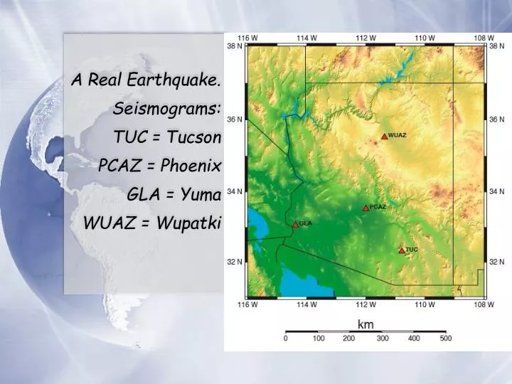a real earthquake seismograms tuc tucson pcaz phoenix gla yuma wuaz wupatki