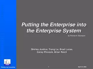 Putting the Enterprise into the Enterprise System