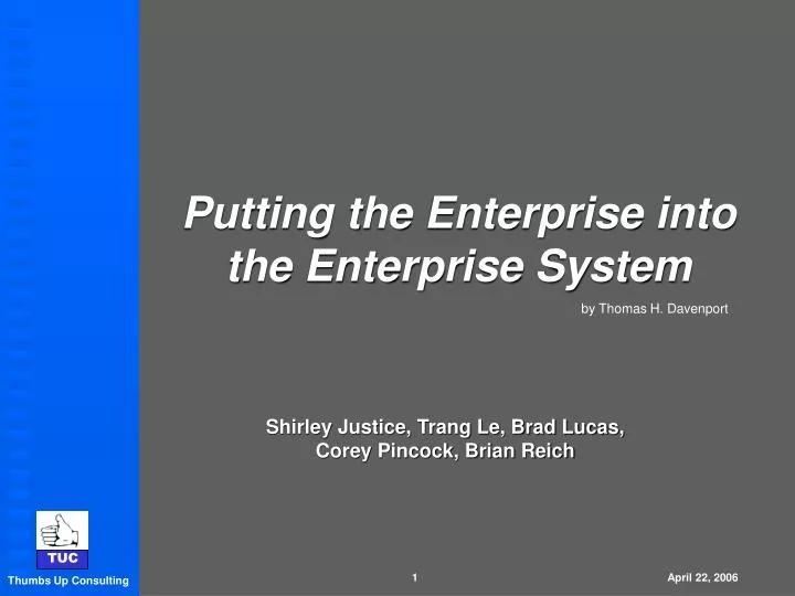 putting the enterprise into the enterprise system