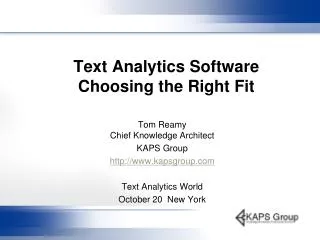 Text Analytics Software Choosing the Right Fit