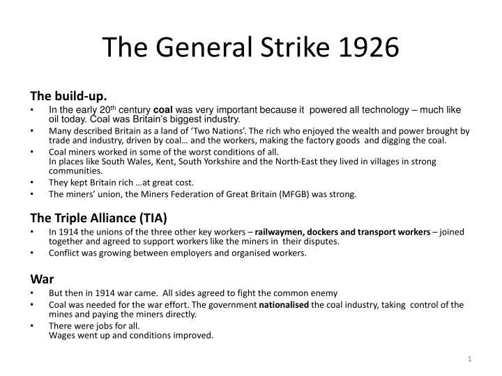 the general strike 1926