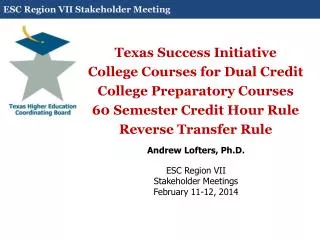 Texas Success Initiative College Courses for Dual Credit College Preparatory Courses