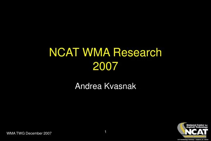 ncat wma research 2007