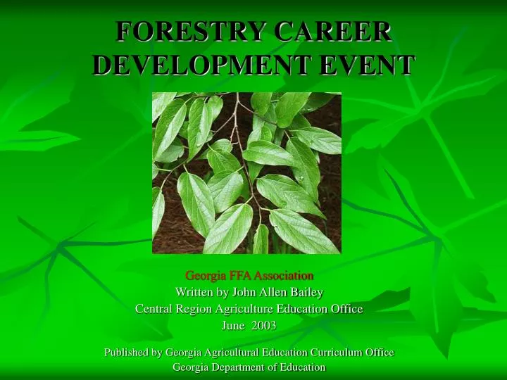 forestry career development event