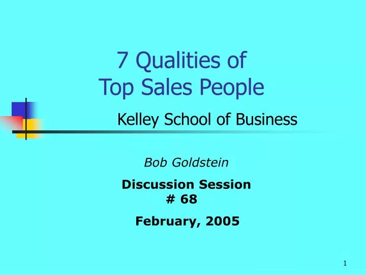 7 qualities of top sales people