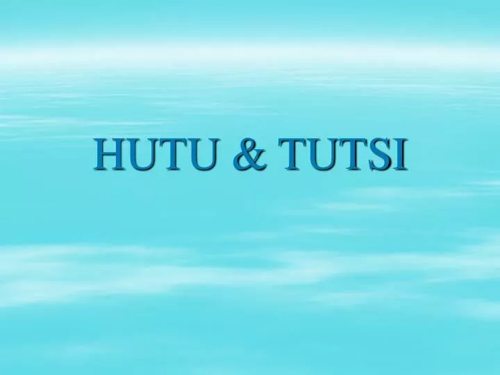 hutu tutsi