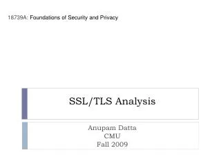 SSL/TLS Analysis