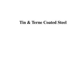 Tin &amp; Terne Coated Steel