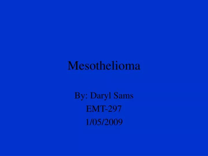mesothelioma