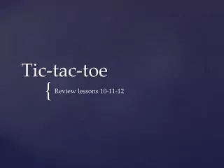 tic tac toe