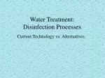 Water Treatment: Disinfection Processes