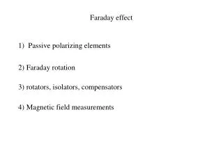 Faraday effect