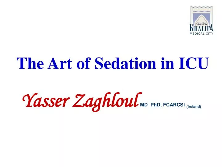 the art of sedation in icu