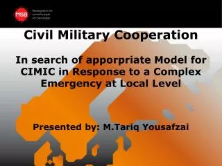 Civil Military Cooperation