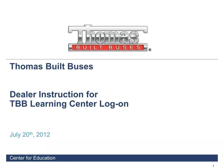 thomas built buses dealer instruction for tbb learning center log on