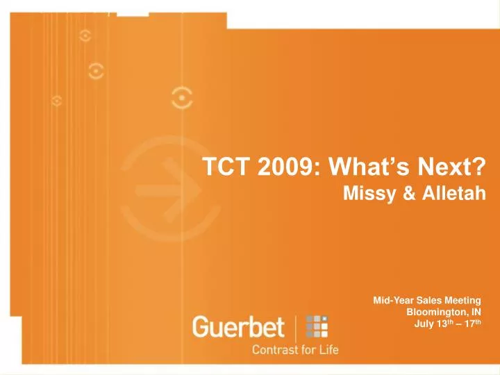 tct 2009 what s next missy alletah