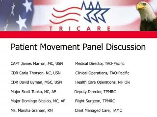 Patient Movement Main Issues