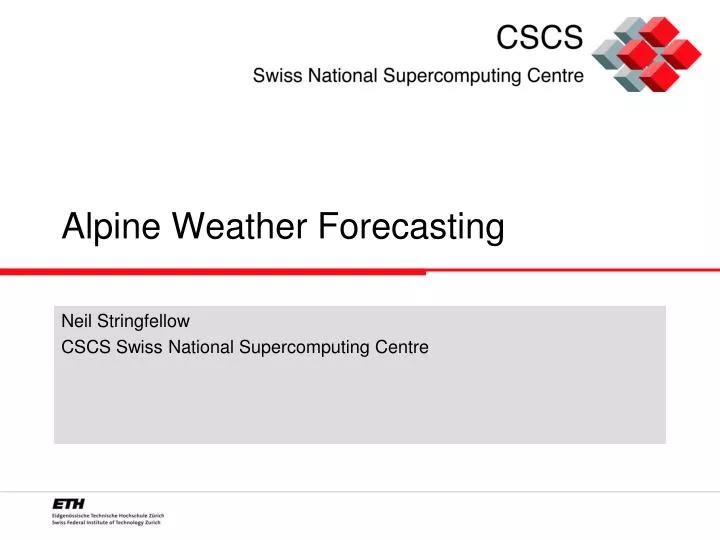 alpine weather forecasting