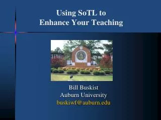 Using SoTL to Enhance Your Teaching