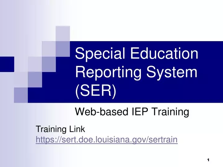 special education reporting system ser