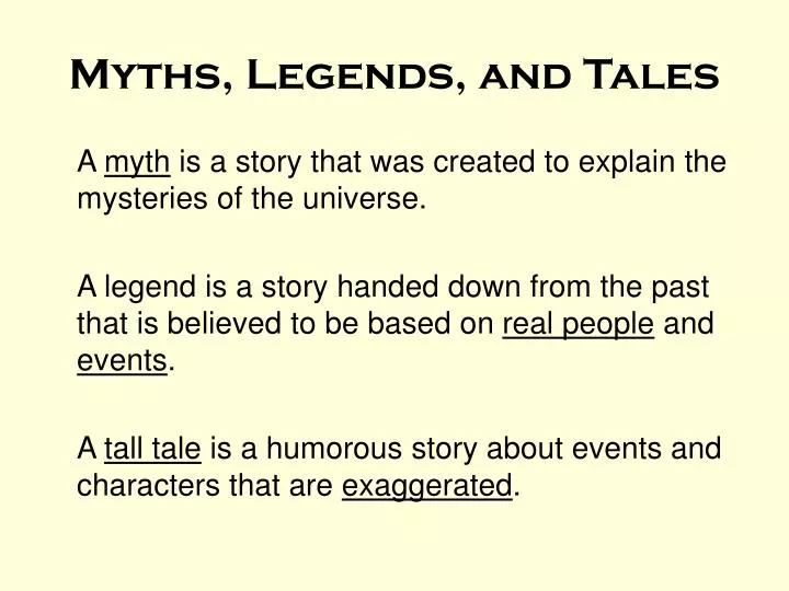 myths legends and tales