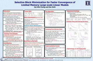 Selective Block Minimization for Faster Convergence of Limited Memory Large-scale Linear Models