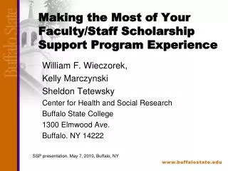 Making the Most of Your Faculty/Staff Scholarship Support Program Experience