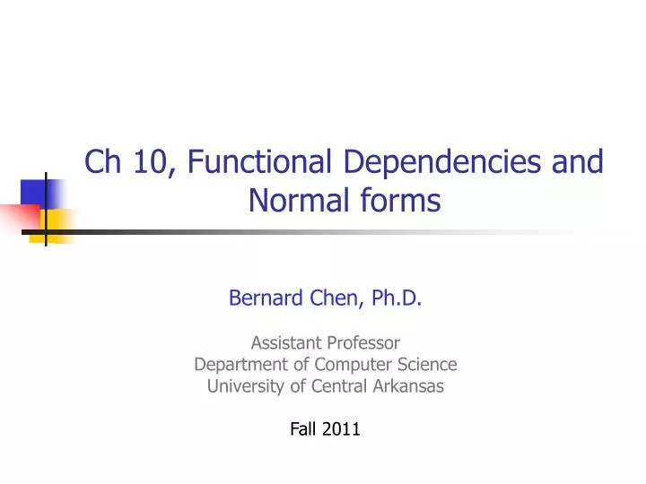 ch 10 functional dependencies and normal forms