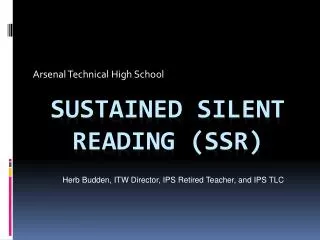 Sustained silent reading (SSR)