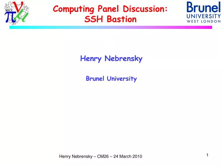 computing panel discussion ssh bastion