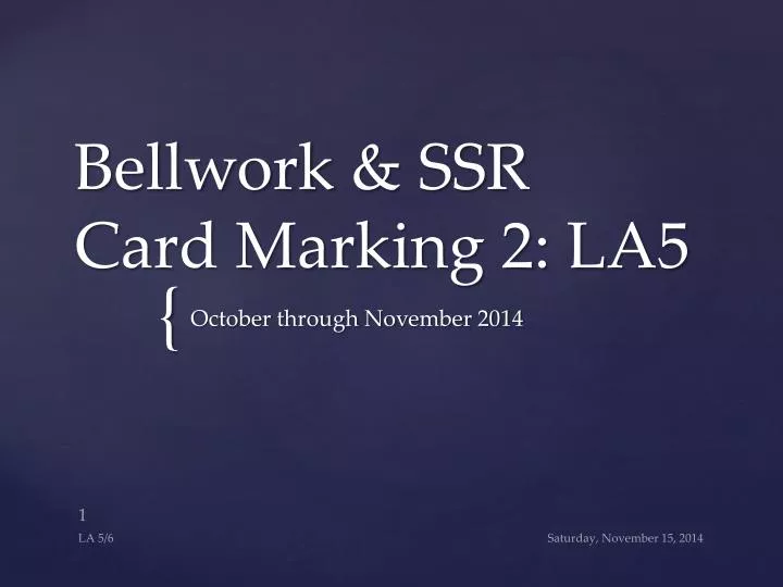 bellwork ssr card marking 2 la5