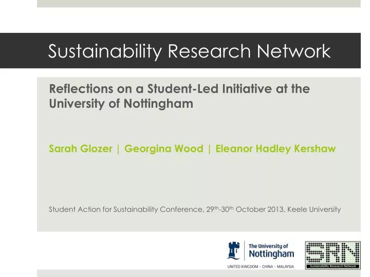 sustainability research network